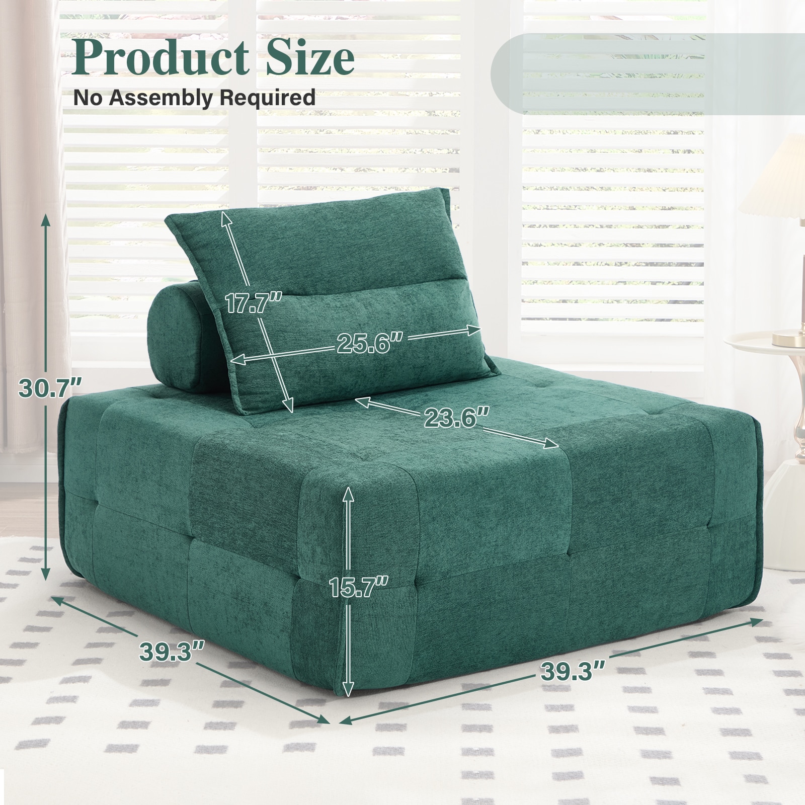 Modular Sectional Sofa With Deep Seat And Adjustable Backrest_voghion.com